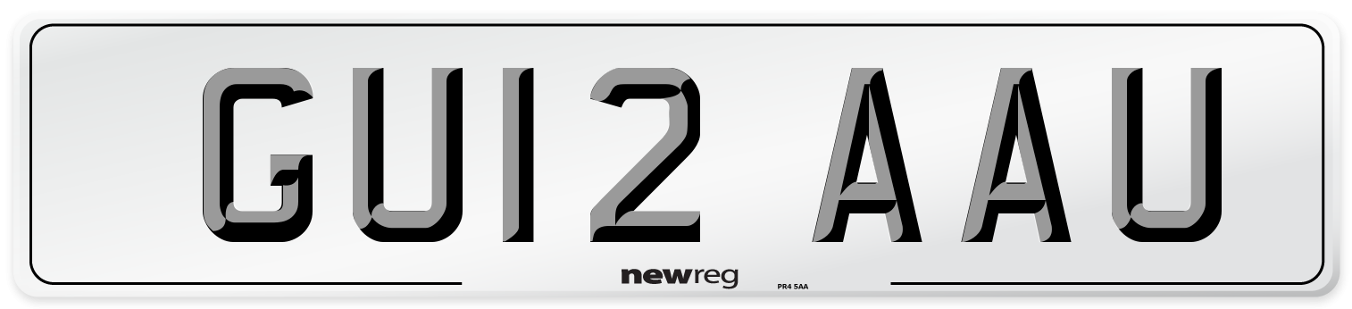 GU12 AAU Number Plate from New Reg